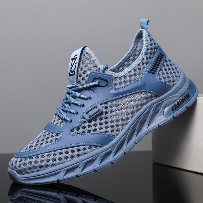 Trendy Men S New Hollowed Out Casual Running Casual Shoes Lace Up Mesh Sports Shoes Lightweight And Comfortable Ddmysaturn