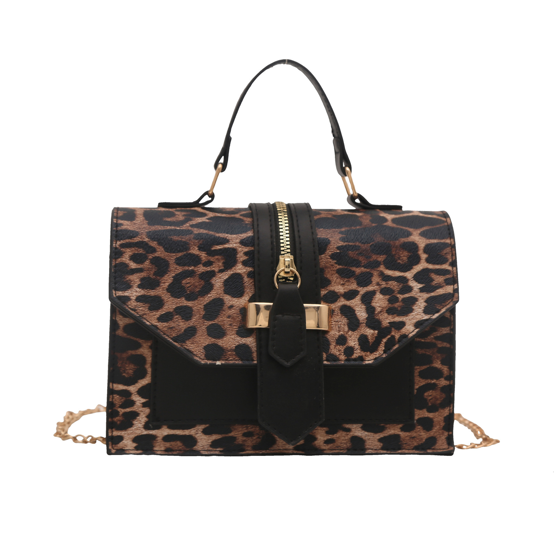 Free Delivery Designer Bag Winter Women's 2025 New Trendy Korean Version Leopard Print Hand Held Shoulder Versatile Chain Diagonal Span Small Squ