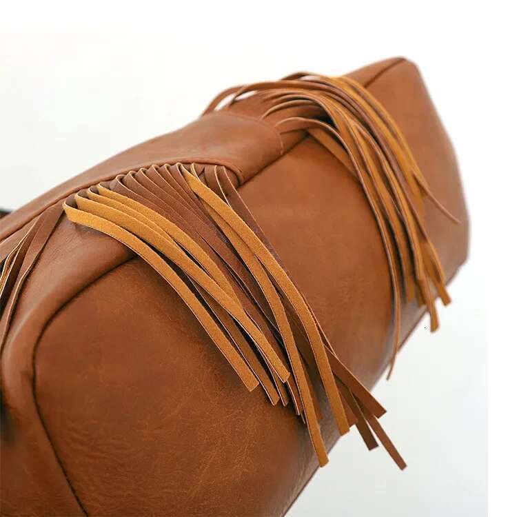 Long Tassels Women Handbag Large Capacity Shoulder Bags For Ladies Hand Bag Soft PU Casual Messenger Bags Travel Tote