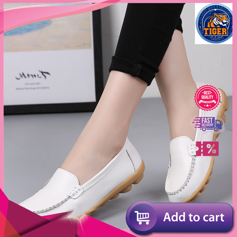 Ddmytiger Spring Summer Genuine Mother Shoe Covers Shallow Mouth Cowhide Sole Lazy Low Top Nurse Shoes Casual Outdoor Shoes