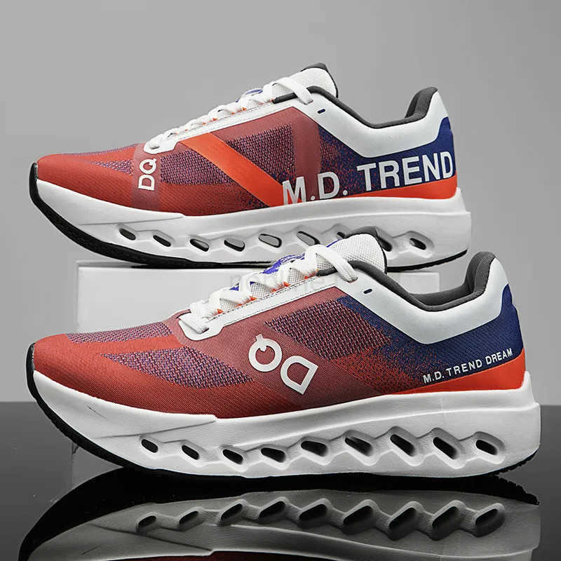 2025 New Men Sports Marathon Air Cushion Running Shoes Breathable Lightweight Massage Athletic Nonskid Casual Outdoor Sneakers Z250513