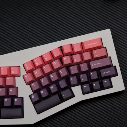 KBCaps 151 Key Gradient Red Bean Cherry Profile Dye Sublimation Keycap Fits MX Switch 61/64/68/75/86/98/104 Mechanical Keyboard