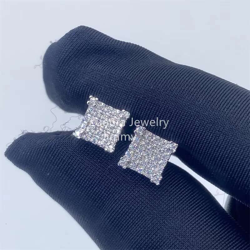 Iced Out Earring Jewelry VVS Moissanite 925 Silver Man Hip Hop Earring Stud Earrings