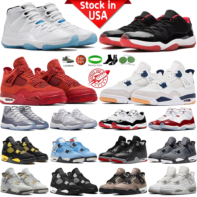 Men Women 4 4s basketball Shoes Local Warehouse Designer 11 11s Sneakers DHgate Free Shipping Military Black Bred Cool Grey Mens Womens Outdoor Sports Trainers