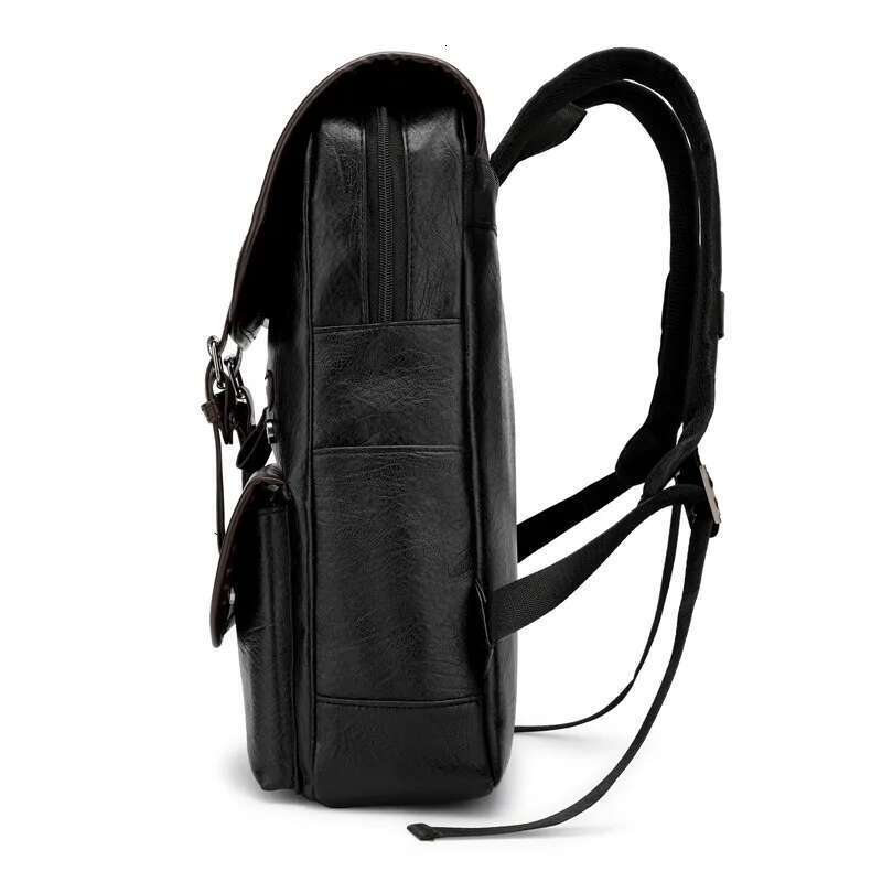 New Men's Trendy Retro Business Computer Bag Travel Weekend Large Capacity Waterproof And Durable Leather Backpack