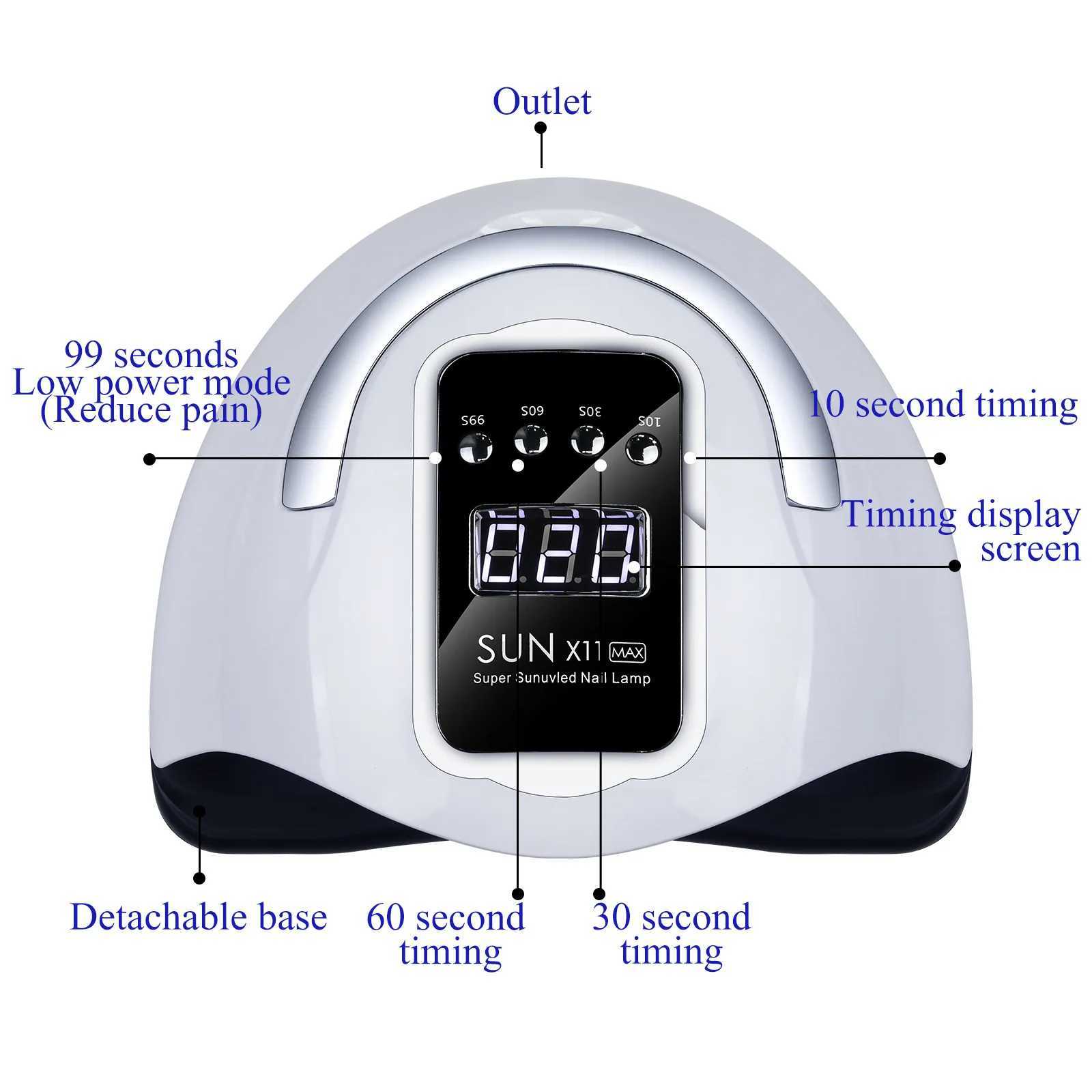 280W UV LED Nail Lamp X Smart Sensor Gel Dryer MachineFast Curing 30s for Professional Salon Home Use Portable Nail Equipment W250513