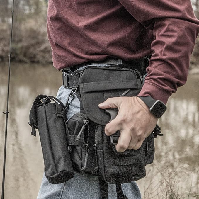 VOTAGOO Waterproof Military Tactical Drop Leg Pouch Bag Type B Cross Over Leg Rig Outdoor Bike Cycling Hiking Thigh Bag