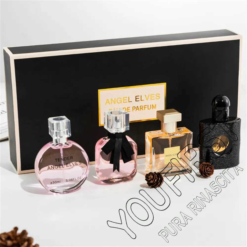 High Quality Perfume Women 120ml Perfumes Feminino Gift Box 4Pcs Set Perfume Femme Lasting Fragrance Floral Fruity Scent Spray W250513