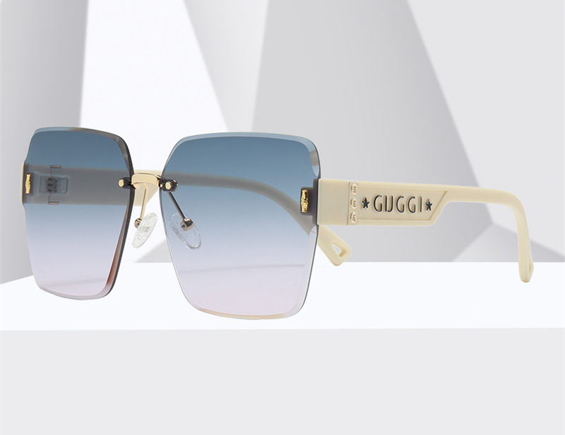 Designer sunglasses Free shipping 2025 new fashionable commuting high-end texture frameless polarized sunglasses