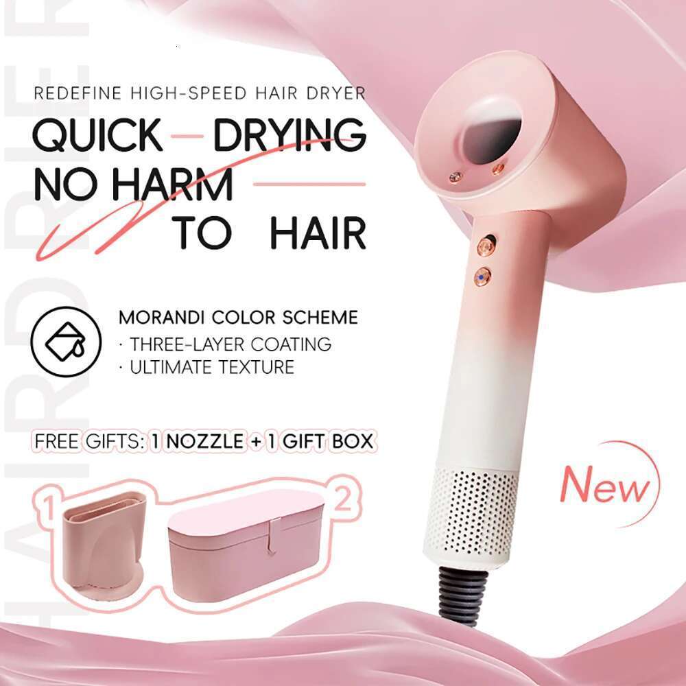 Professional Leafless Strong Power Blow Dryer Quick Dry Travel Home Hair Styler Negative Ionic With Gift Box