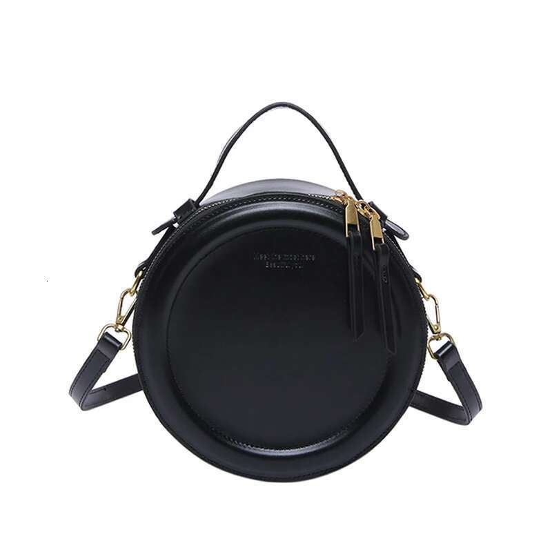 Round Leather Crossbody For High Quality Handbags Women Bags Designer Shoulder Bag Female Retro Clutch Purses