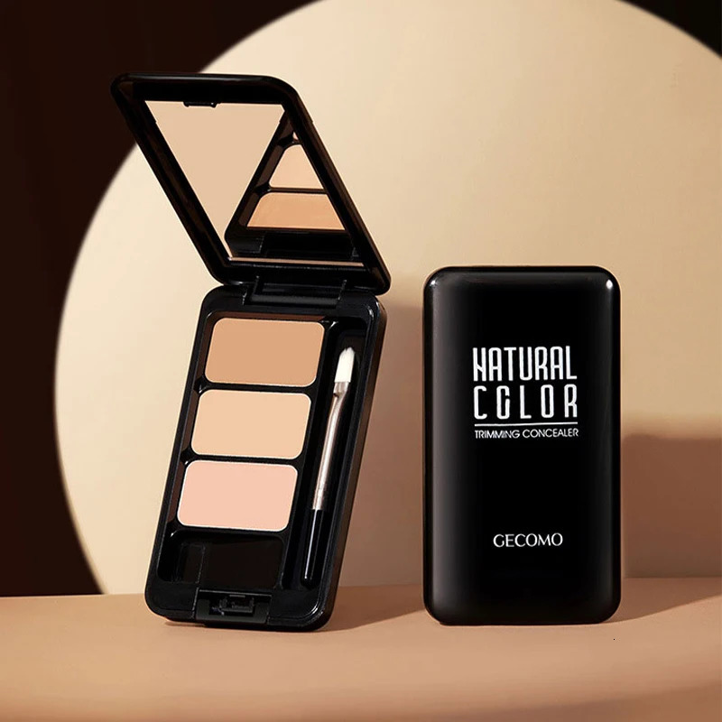 Natural three color concealer for facial pockmarks stains lacrimal furrows to cover and brighten 250512