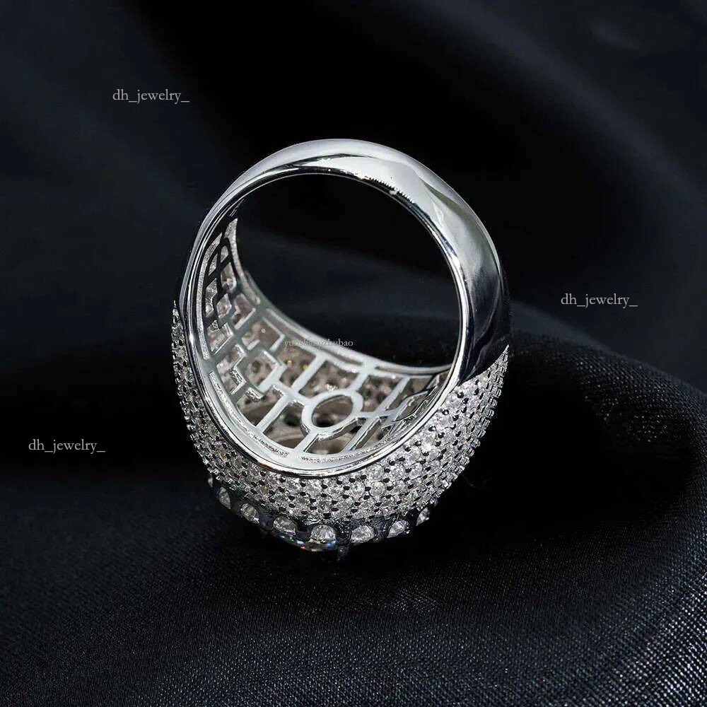 8mm Moissanite for Men Iced Out Rings Women S Sier Wedding Ring Finger Jewelry Pass Dias Tester Free Shipping