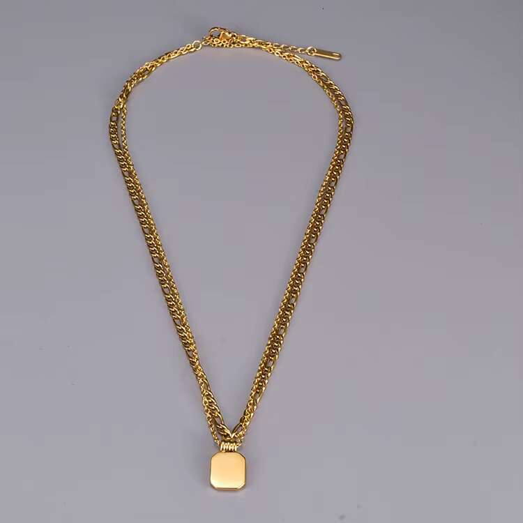 Fashion women's fantasy gold-plated necklace pendant, layered necklace, stainless steel