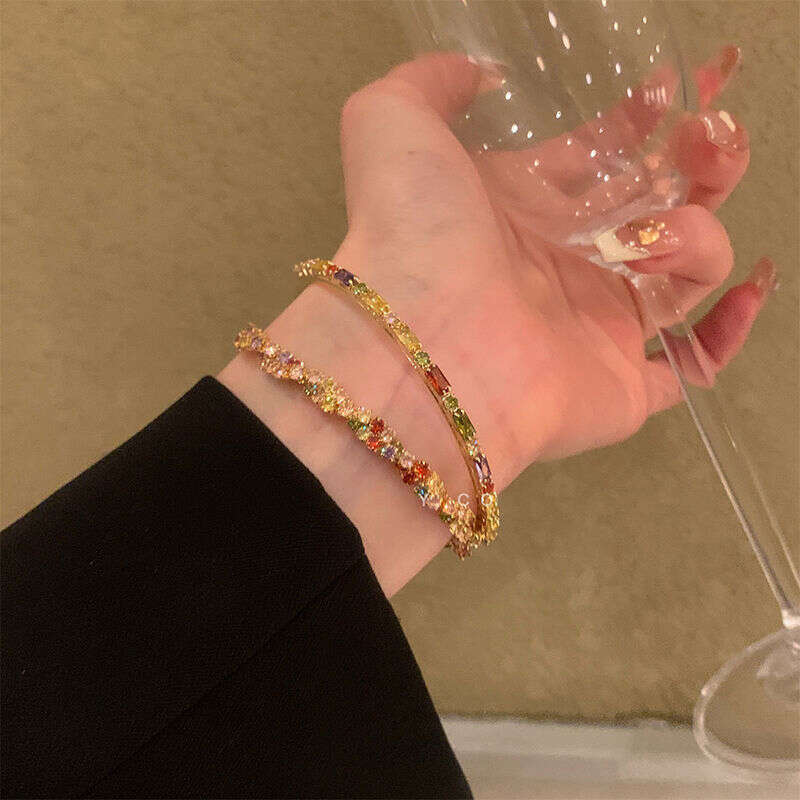 elegant hightwist beaded bracelets featuring vibrant colors zircon stones