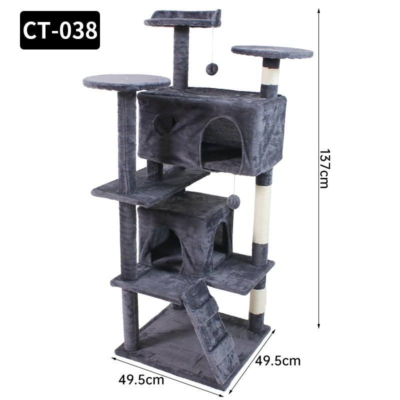 Folding board cat climbing frame, comfortable cat bed with large space, scratch-resistant and wear-resistant, fully functional and high-quality plush