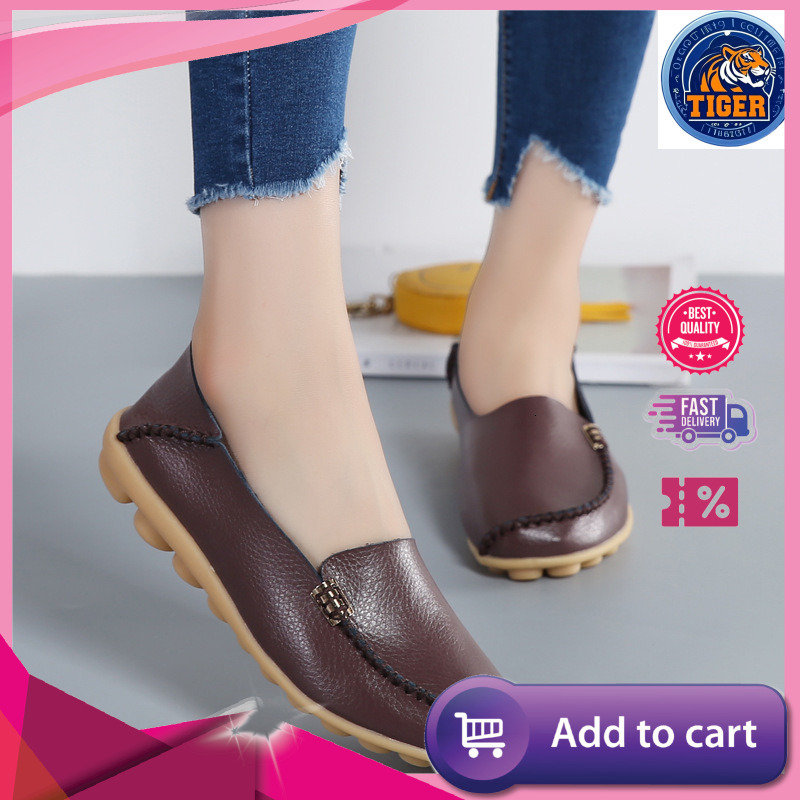 Ddmytiger Four Seasons New Casual Mom S Little White Two Layer Cowhide Nurse Comfortable Large Size Women Shoes Outdoor Shoes