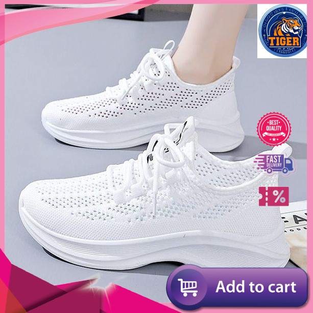 Ddmytiger new summer breathable perforated sports shoes mesh surface casual lightweight shock-absorbing women shoes anti-slip running soft-soled mesh 