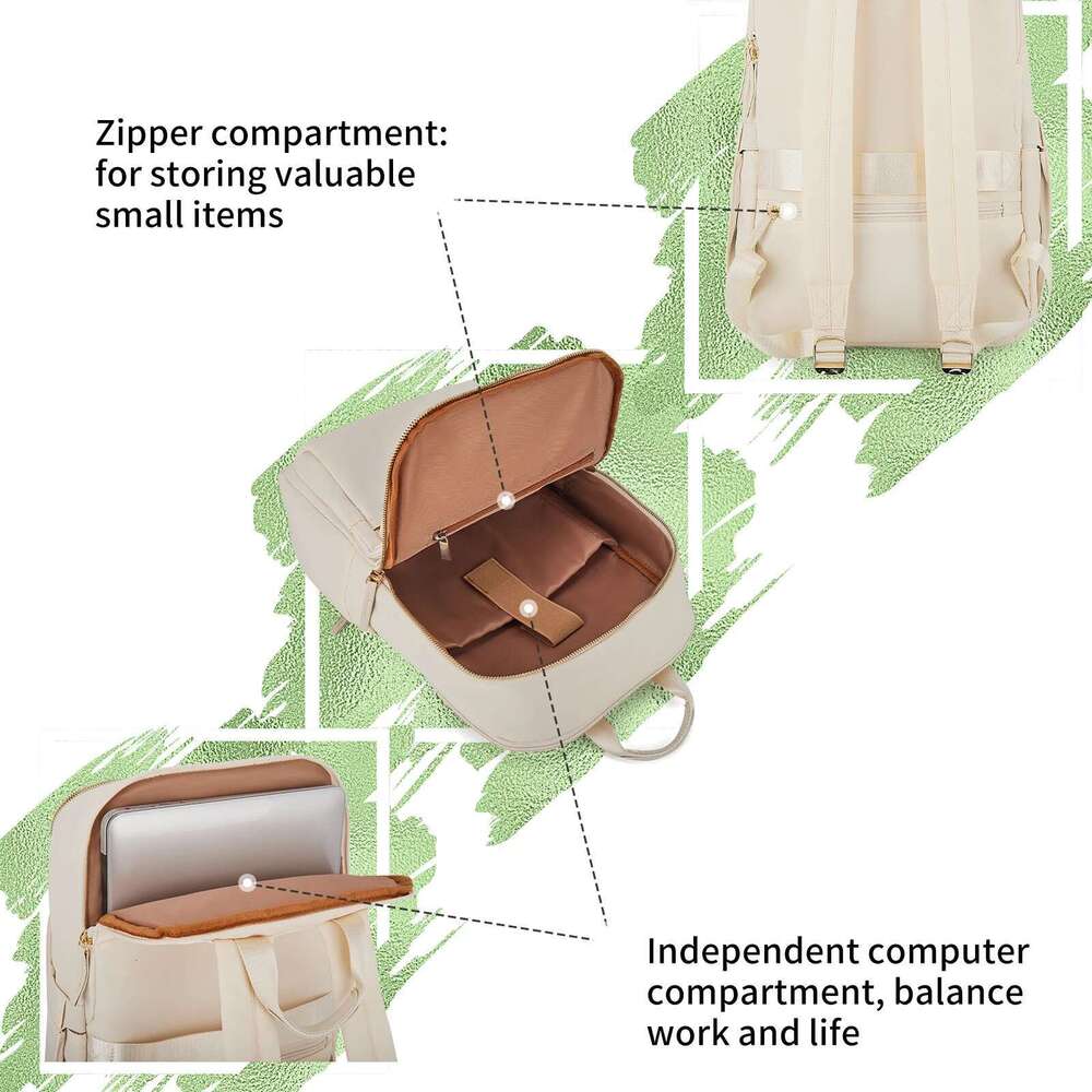 Designer Bag 2025 Laptop For Women 15.6 Inch Computer Cute Travel Purse Waterproof Work Business Teacher Bags Carry On Backpack Luxury Bag