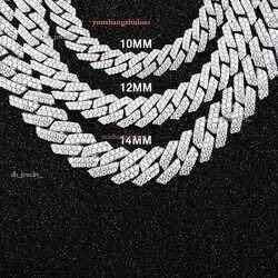 New Designer Necklace Necklaces Pass Dia Test 15mm Wide Gra Moissanite Gold Sterg Sier Cuban k Chain For Men Hip Hop Chains