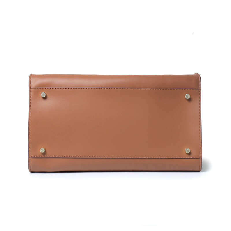 Cowhide New Large Capacity Tote Leather Versatile Commuter One Shoulder Handbag Women s Boston Bag