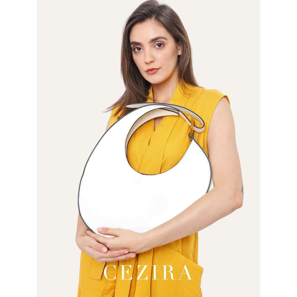 CR Niche Women Handbag Top-Handle Single Strap Shoulder Hobo Bag Irregular Shape Fashion Chic Underarm Purse
