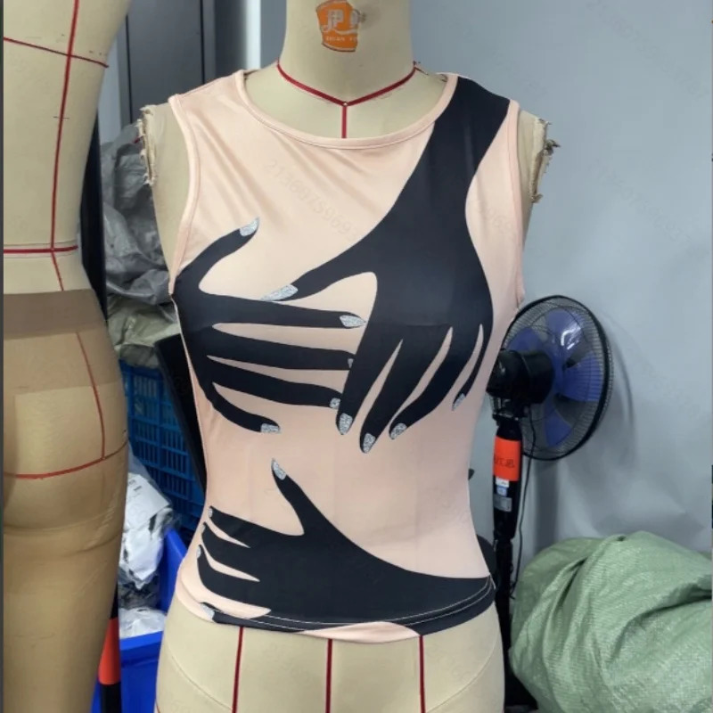 Summer womens fashion trend sleeveless vest 250513