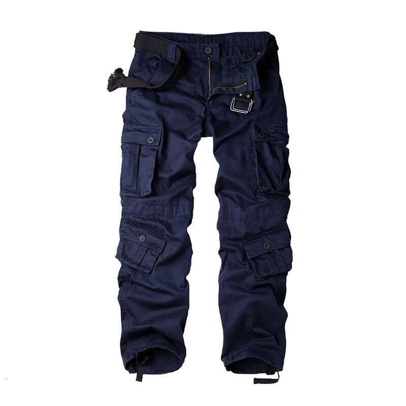 Three dimensional pocket work for men with multiple pockets, loose and durable casual outdoor long pants, large size straight leg sports pants