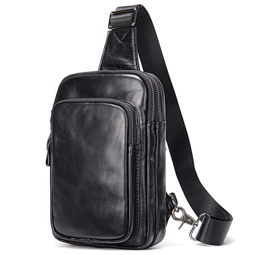 Designer Bag 2025 Leather Men's Crossbody Superior Sense Outdoor Top Layer Cowhide Shoulder Chest Bag Luxury Bag