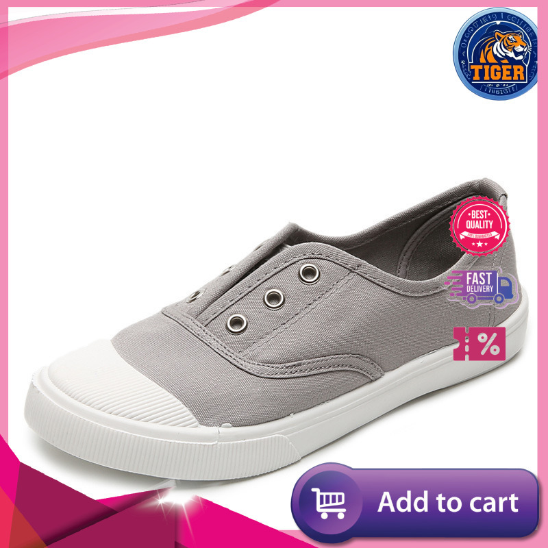 Ddmytiger Summer New Style Lazy Canvas Women S Versatile White Cloth Flat Casual Board Shoes Outdoor Shoes