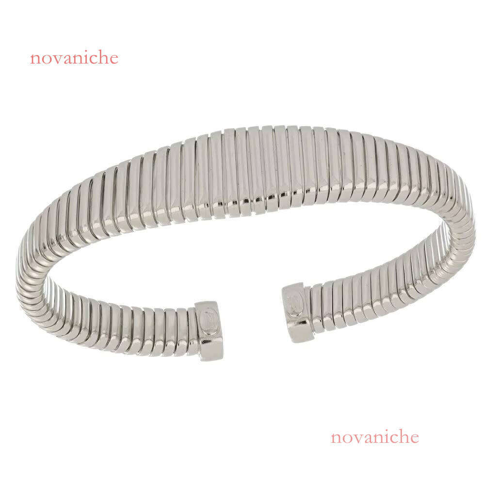 Made in Italy Sier Rigid Bracelet With Ribbed Design Essential Elegance and Modernity
