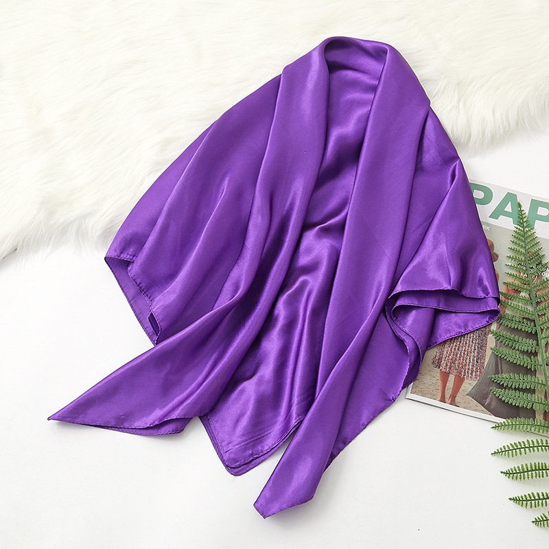 K711 Summer thin women's solid color large square scarf 90 color ding turban gauze scarf sand versatile travel sunscreen shawl scarf