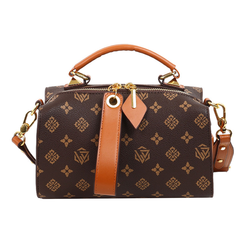 Women's new style of fashionable old flower handbag with Boston pillow bag cross-body bag