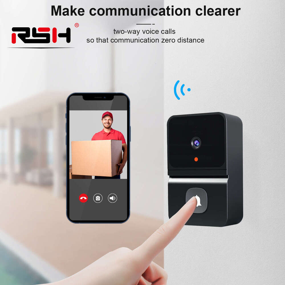 Smart wifi visual doorbell home Ding Dong pager wireless two-way video intercom smart home