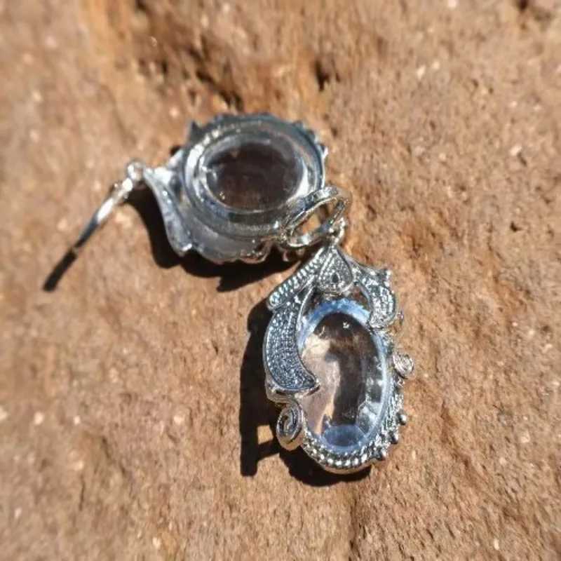 New Classic Fashion Blue Zircon Womens Creative Earrings Jewelry Y250510
