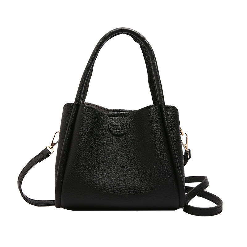 Litchi pattern hand-held bucket for women 2025 new Korean version, popular live streaming, high-end single shoulder crossbody bag