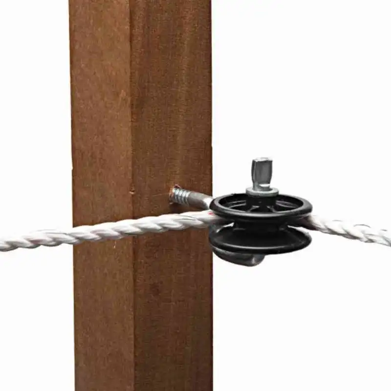 Self-tapping Farm Electric Fence Wood Post Insulators, Screw-in Corner Polyrope Insulators, Anchors Corner Insulators