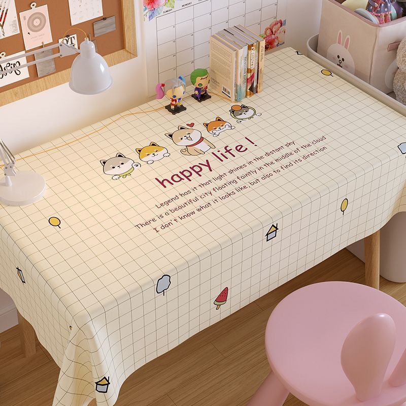 A898 tablecloth waterproof and oil-proof washable rectangular tablecloth coffee table mat tablecloth light luxury