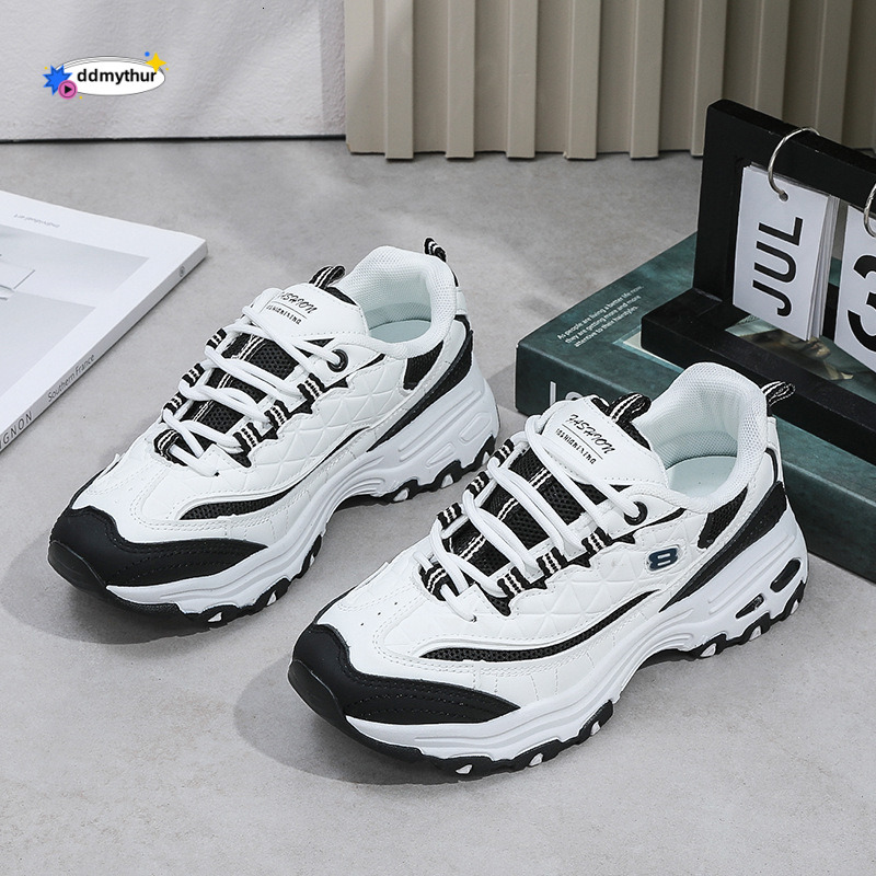 Dad's Women's 2024 Spring New Instagram Trendy and Versatile, Minority Student Korean Edition Ultra Light Casual Breathable Sports Shoes ddm