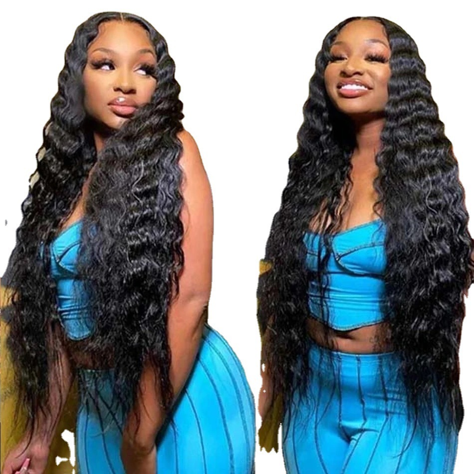 New 2024 Product Front Lace Wig Womens Lace Wig Set Handmade Small Roll Long Roll Hair Latin American Roll