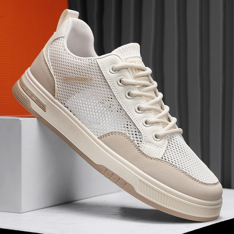 Summer Breathable Men S New Casual Shoes Transparent Mesh Casual Board Outdoor Running Travel Shoes Ddmysaturn