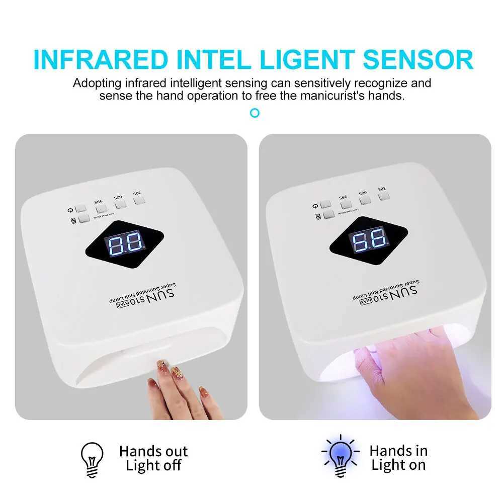 30 LED Nail Lamp Rechargeable UV Gel Polished Nail Lamp with Automatic Sensor and Timer Nail Gel Curing LED Lamp Equipment W250513