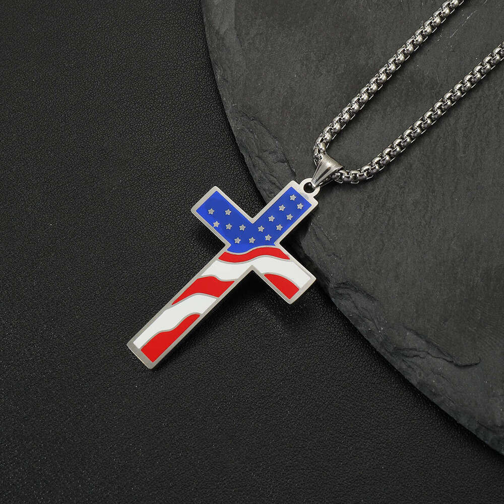 New American - Inspired Stainless Steel Necklace Sets for Men and Women for Independence Day and Weddings