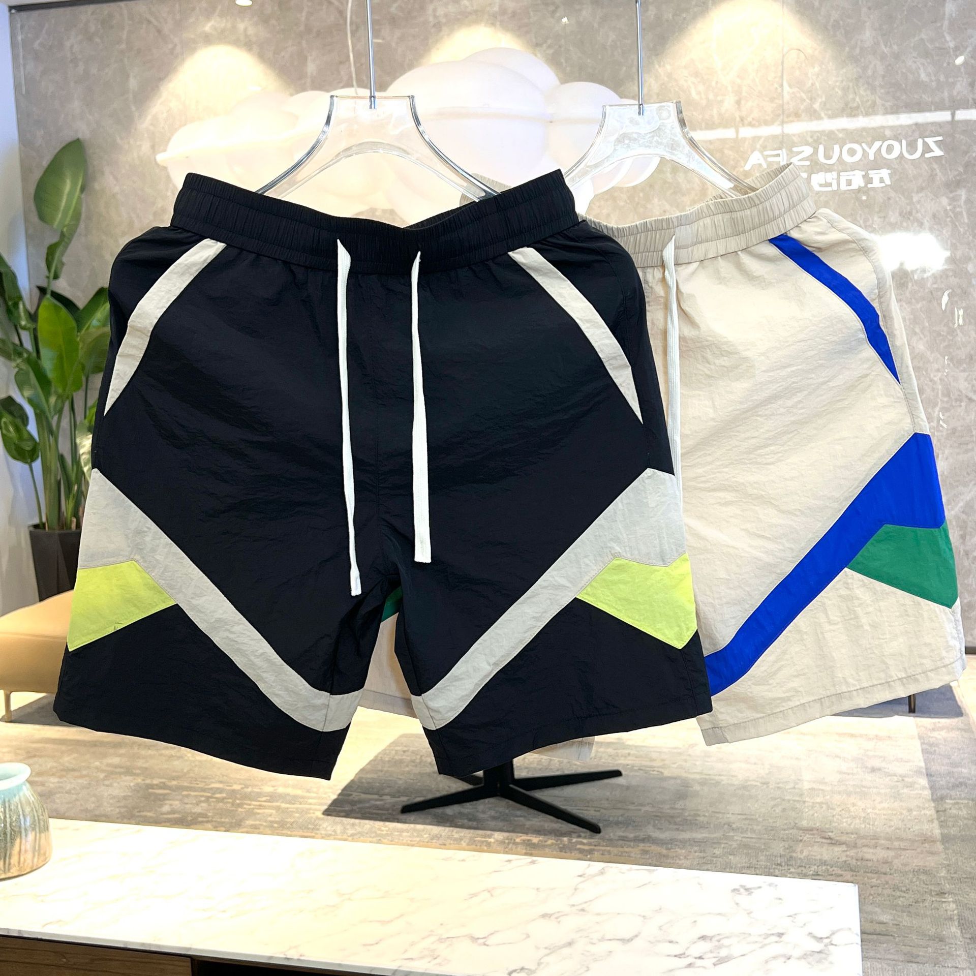The 2025 Summer New Patterned And Striped Loose And Breathable Shorts And Pants Are The Same As The Popular Ones Versatile And Quick-drying