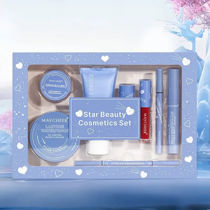 All-In-One Makeup SetFull Makeup Kit Gift Include ConcealerFoundationEyelinerEyebrow PenMascaraLipstick Makeup for Women 250512