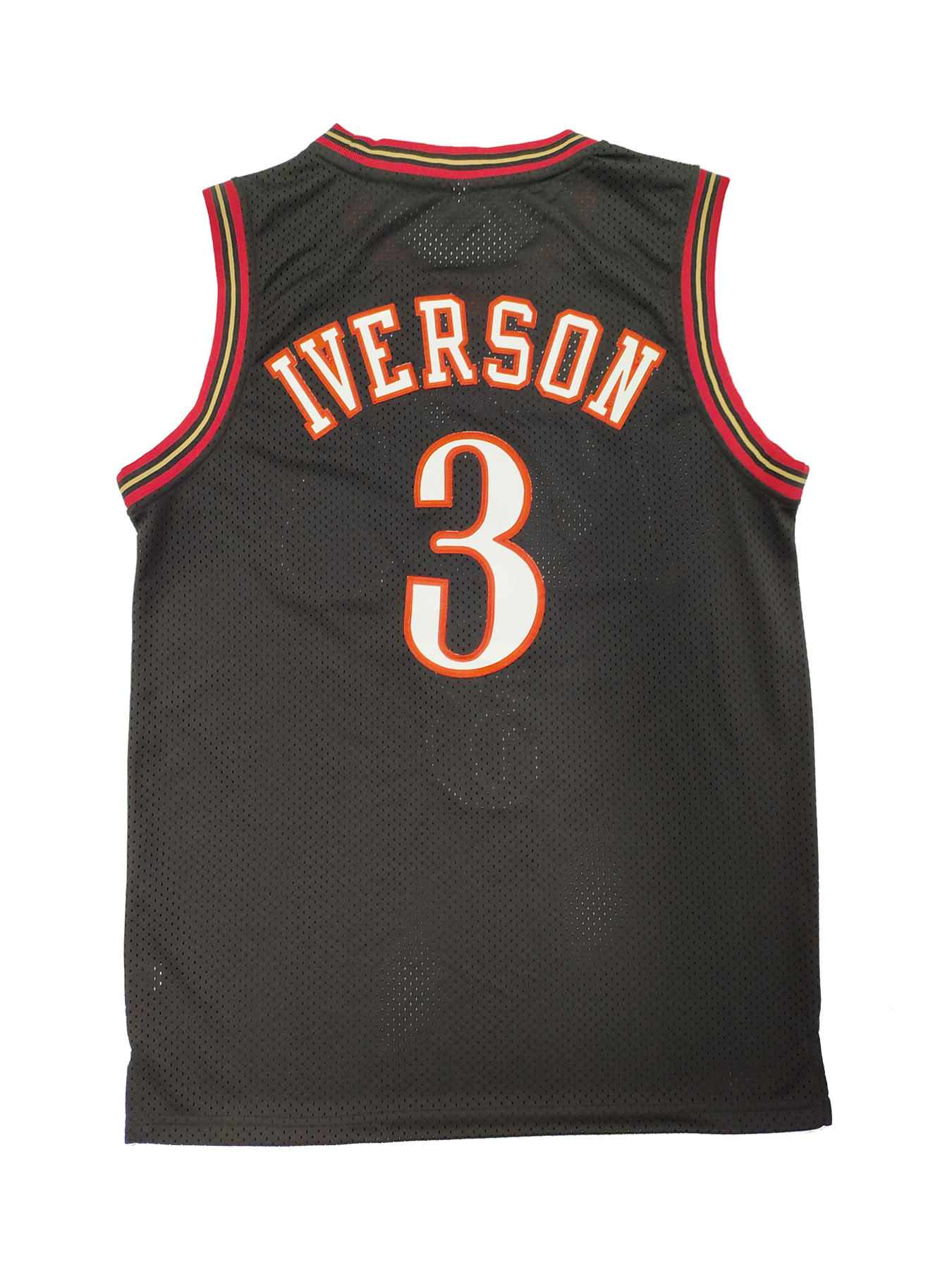 In Stock Basketball Jersey 3 Iverson THROWBACK 100% Stitched Fast Shipping Embroidered Letter Number Design