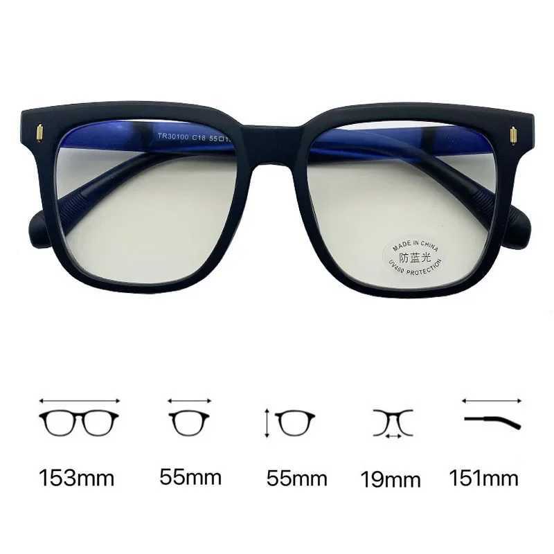 Oversized Myopia Glasses Women Men Big Frame Blue Light Blocking Eyewear Shortsight Diopter Lens Luxury Prescription Eyeglasses W250513