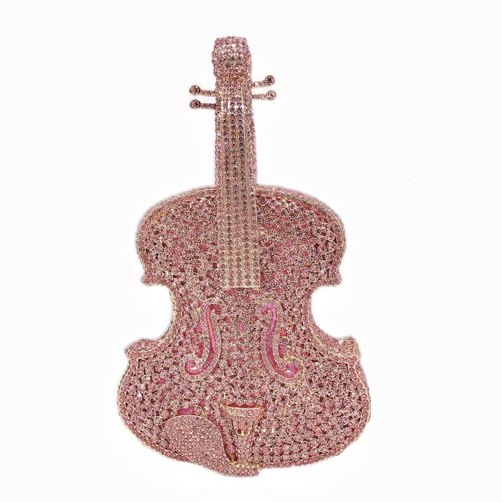 Designer Bag 2025 New Design Violin Dia Deluxe Rhinestone Clutch Birthday Party Dinner Bag Luxury Bag
