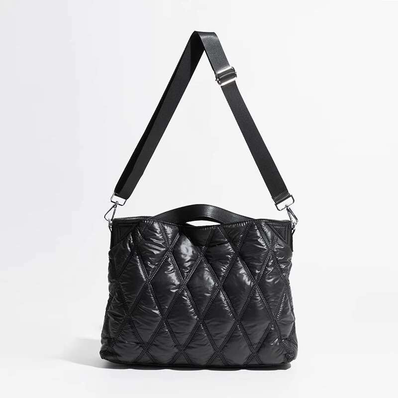 Fashion Lingge Quilted Puffer Tote Designer Padded Women Handbags Casual Nylon Shoulder Crossbody Bags Large Capacity Bag
