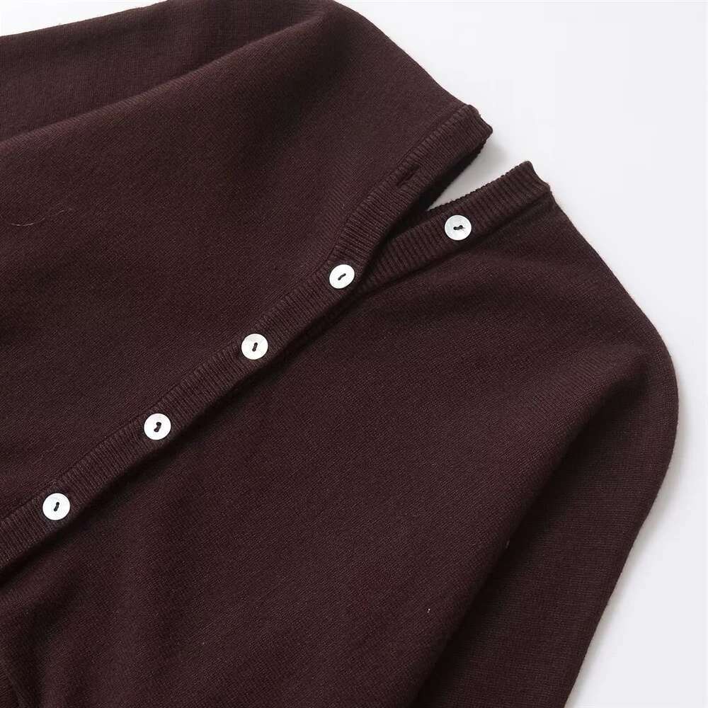 RARF Winter New Product Women's Fashion Casual Simple Slim fit V-neck Long sleeved Knitted Jacket